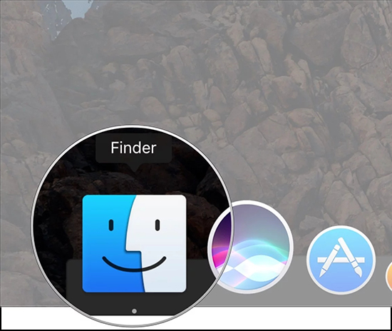 Mở Finder.